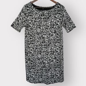 J. Jill Wearever Collection Shift Dress Women Size XS Black‎ White Boat Neck